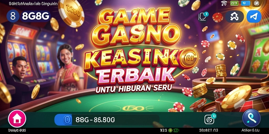 Tampilan menarik dari gameplay Kasino 8G8G yang mendebarkan.