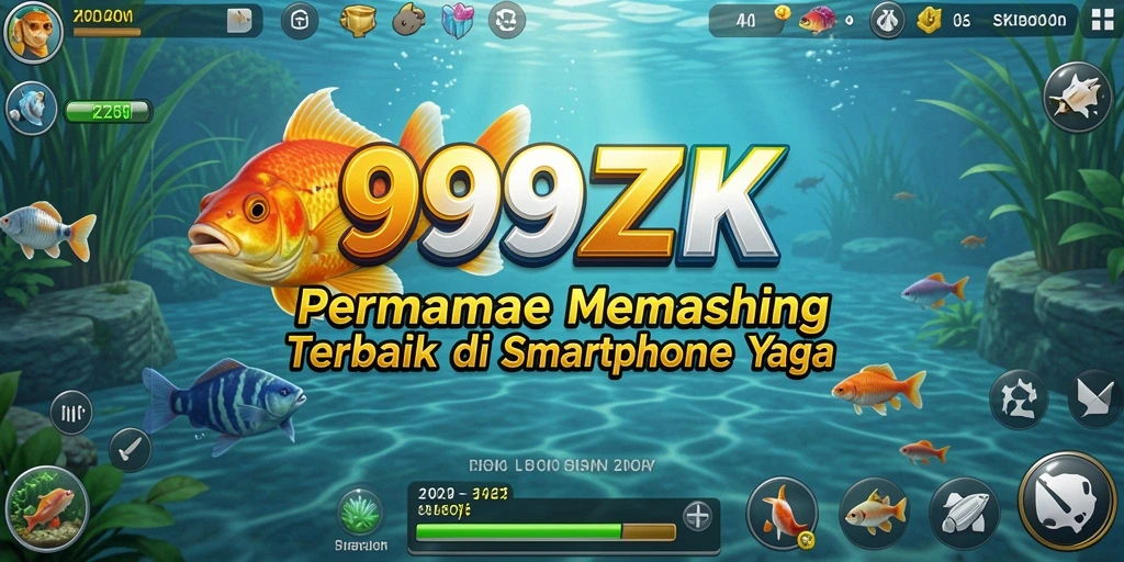 Screenshot menampilkan aksi seru menangkap ikan di 999ZK.