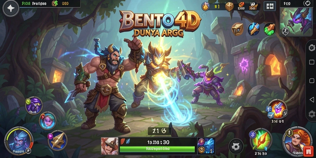 Tangkapan layar gameplay yang menampilkan aksi seru di BENTO4D.