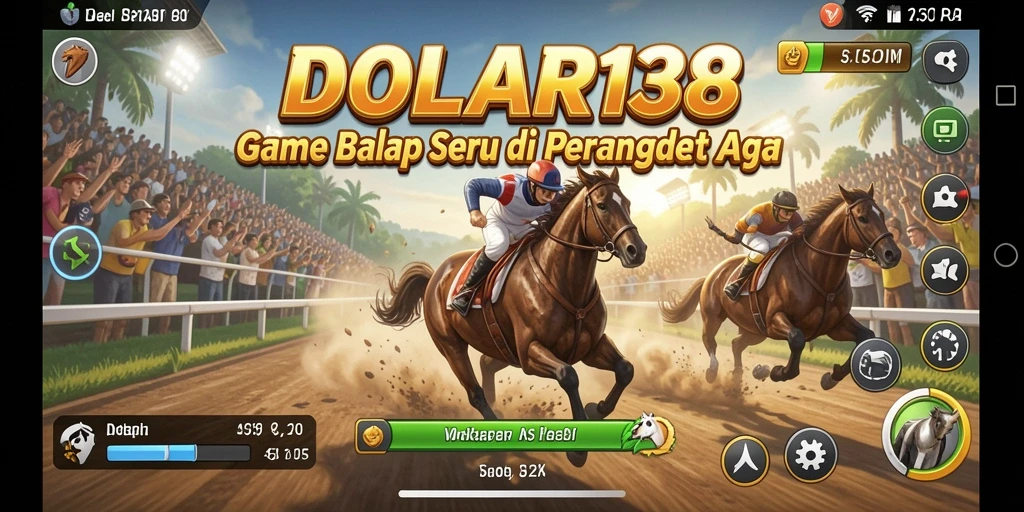 Screenshot gameplay DOLAR138 yang menunjukkan aksi balapan mendebarkan.