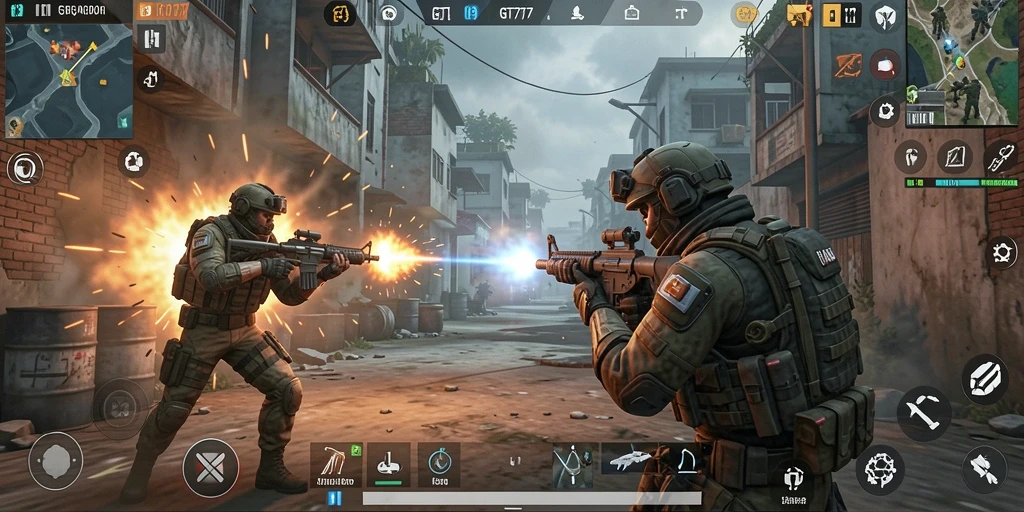 Gameplay GT777 yang seru dan mendebarkan dalam pertempuran TPS.