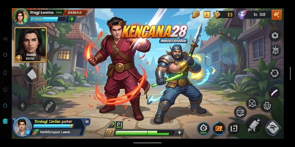 Tangkapan layar gameplay KENCANA28 menunjukkan aksi strategis yang mendebarkan.