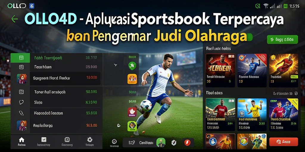 Tampilan layar utama OLLO4D dengan berbagai pilihan taruhan olahraga.