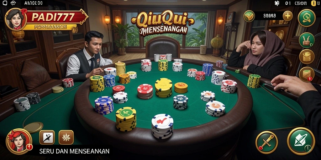 Screenshot PADI777 menunjukkan keseruan gameplay QiuQiu.