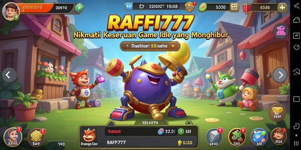 Tampilan gameplay RAFFI777 dengan elemen Idle yang menggugah selera.