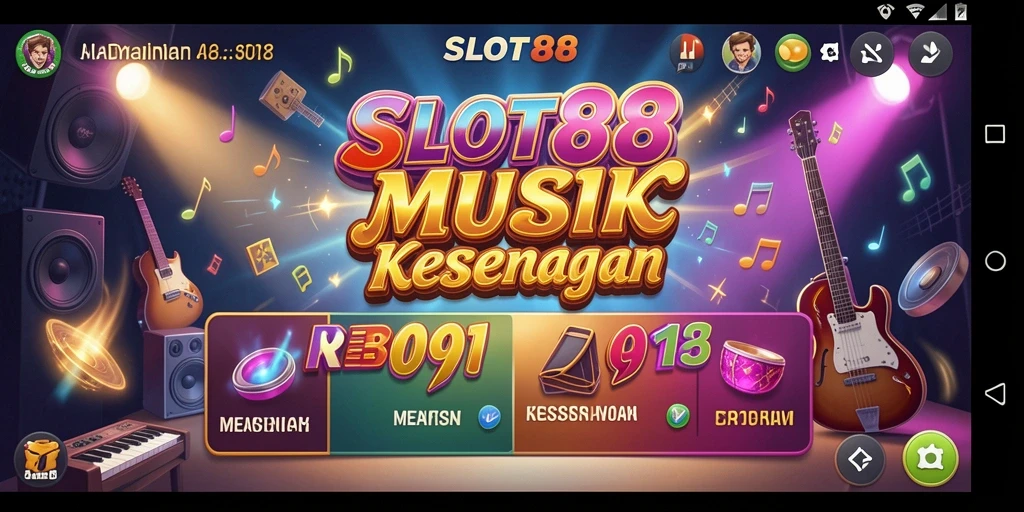Tampilan gameplay <strong>SLOT88</strong> yang interaktif dan penuh musik.