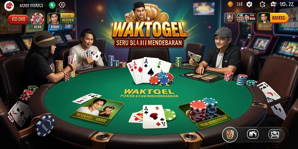 Screenshot gameplay poker di WAKTOGEL yang mendebarkan.