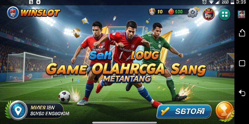 Screenshot gameplay WINSLOT yang menampilkan aksi seru dalam pertandingan olahraga.